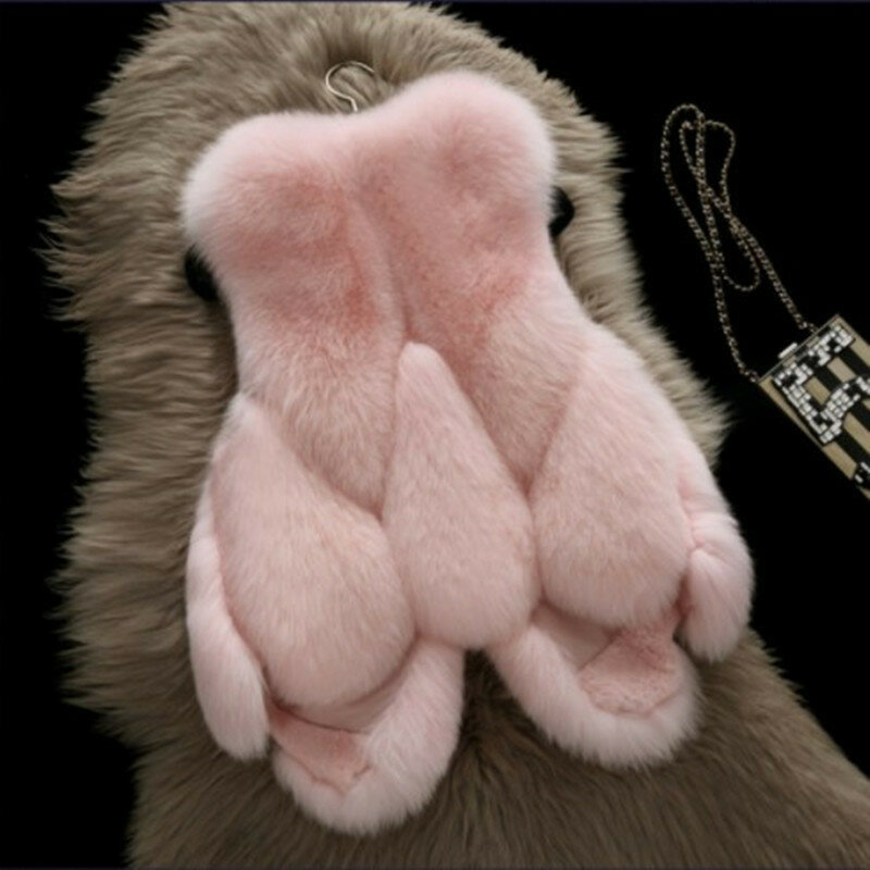 Fashion Mantel Musim Dingin Wanita Bulu Jaket Pendek Faux Fur Gilet Rompi Tanpa Lengan Rompi Boneka Beruang Mantel Chaquetas Mujer 2020
