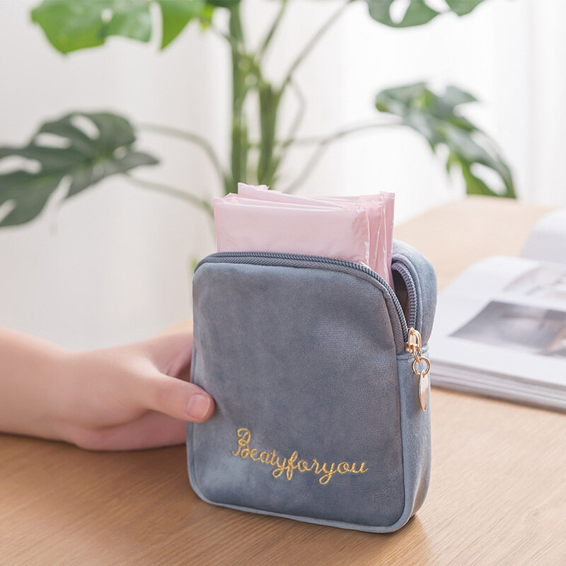 DOOZEEPA borsa cosmetica da donna morbido velluto trucco borsa portaoggetti confezione da toilette borsa da trucco da viaggio custodia per Organizer Beauty Case