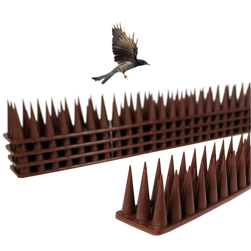 Bird Spikes 43CM Defender Spikes Squirrel Small Birds Pigeons Repellent Spikes for Outdoor Wall Fence Anti Theft Climb Strips