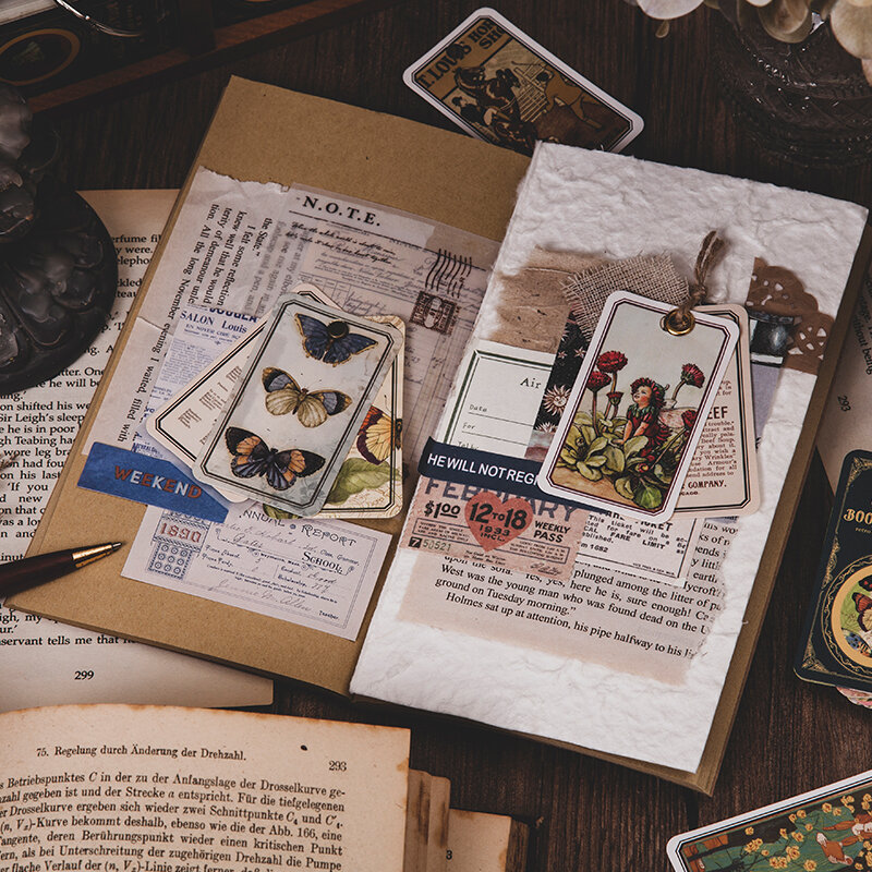 COO Koleksi Buku Catatan Cincin Harian Gesper Kartu Kecil Memo Pad DIY Stiker Pak Label Buku Harian Alat Tulis Album Kawaii
