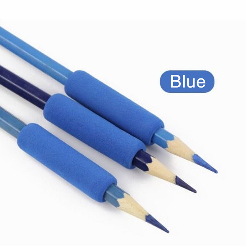10Pcs Classics Soft Foam Pencil Grips Pencil Cover 1.5-inch Writing Aid Pencil Holder Pencil Gripper for Kids Students