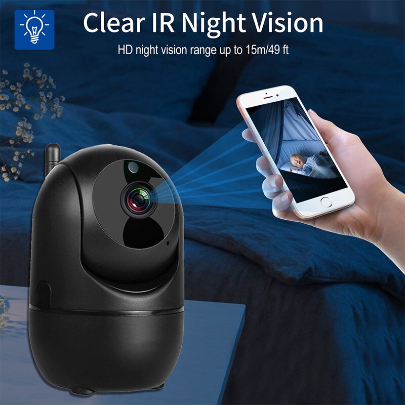 Câmera ip 1080p 2mp câmeras de vigilância com wifi ir visão noturna pista automática áudio em dois sentidos sem fio câmera de segurança em casa cctv