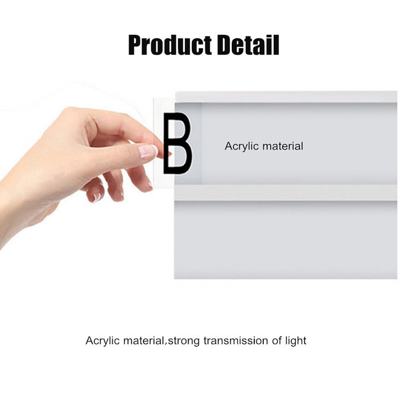 LED Combination Light Box Night Table Desk Lamp A4 A5 DIY Letters Symbol Cards Decor Powered Light Up Letter Box Sign Message Bo