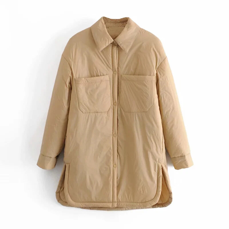 Koszule damskie kurtki cienkie Parka szeroka koszula płaszcze Femme Armygreen odzież wierzchnia płaszcze Bf z długim rękawem Khaki płaszcz 2023