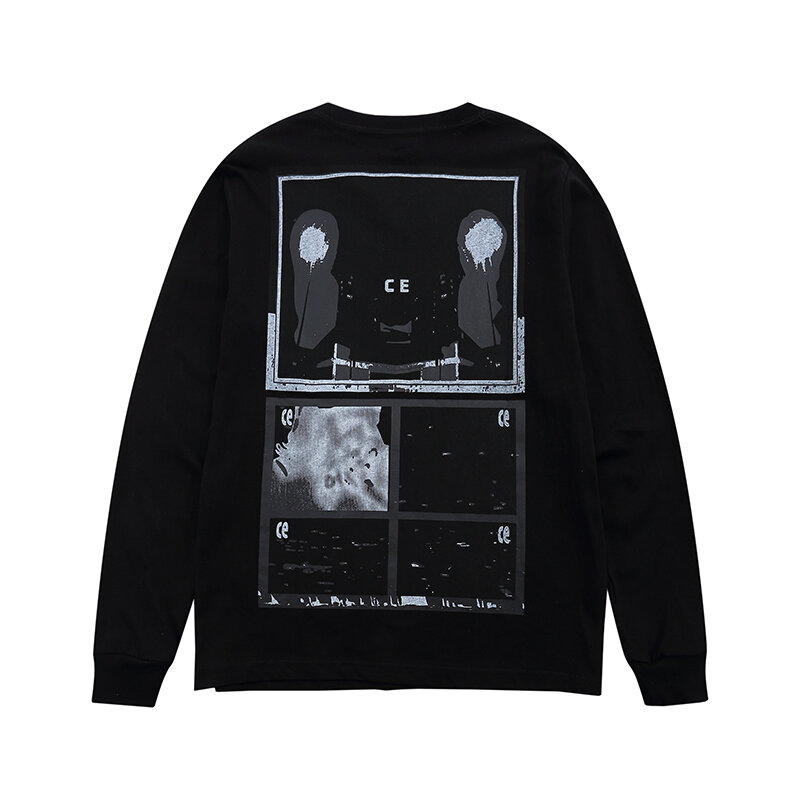 2021 novo hoodie masculino ce preto névoa xadrez impressão pulôver algodão casual de uma peça com capuz