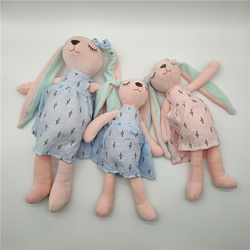 Conejo de peluche de dibujos animados para niños, lindo conejo de orejas largas, peluche suave, Animal de peluche, juguetes para dormir, decoración del hogar