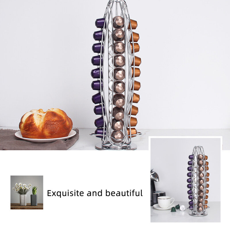 40 Rotatable Coffee Capsule Holders Are Suitable For Coffee Capsule Storage Rack Kitchen, Restaurant And Bar Supplies