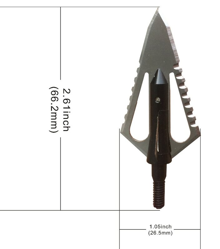 Broadhead de caça, 12 peças, 4 lâminas 100 grãos, lâmina de 2 serras para besta, acessórios de caça, cabeça de flecha