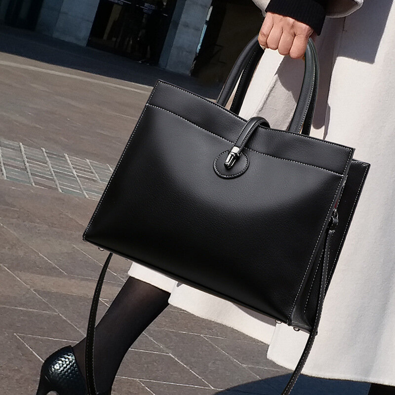 100% حقائب يد جلدية حقيقية 2021 موضة جديدة المحمولة سعة كبيرة حمل حقيبة ساعي الكتف بسيطة المحافظ وحقائب اليد