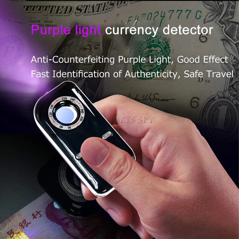 Detector Anti espía Mini K300, lente de cámara oculta, buscador de señal RF, alarma antirrobo, brújula de viaje, detección de moneda de seguridad