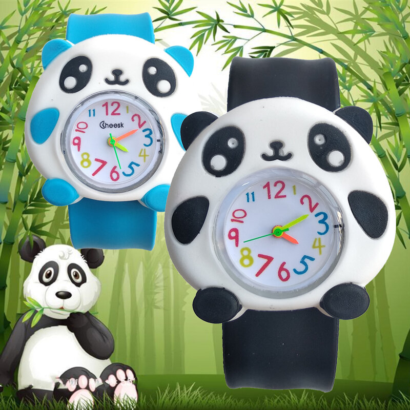 Montres adorables pour enfants, motif cochon, Panda, dessin animé, horloge d'apprentissage, jouet pour garçons et filles, cadeau de noël