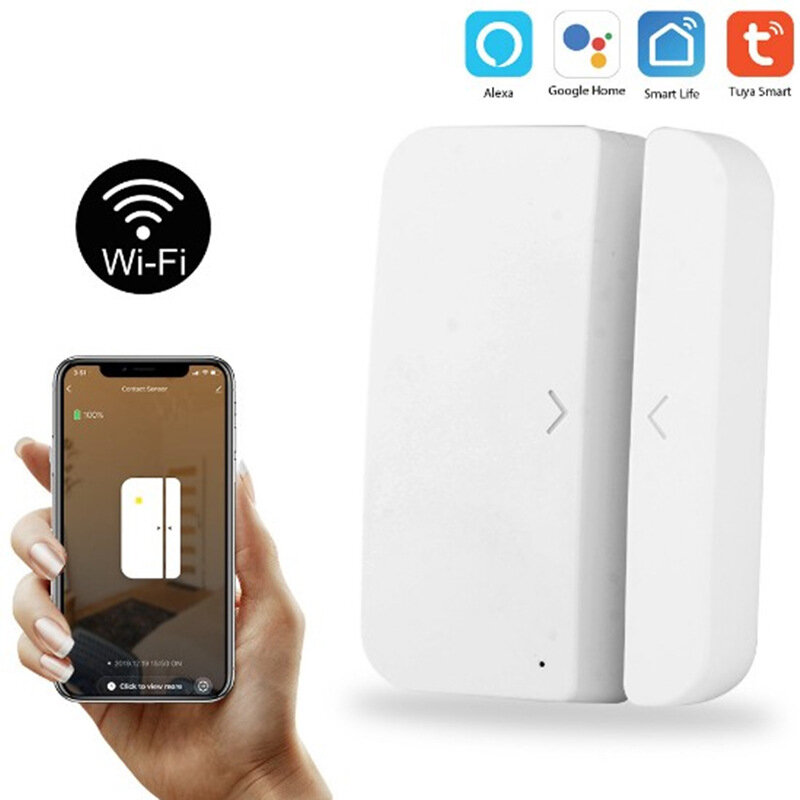 Tuyaเซ็นเซอร์ประตูWiFiสมาร์ทเปิด/ปิดเครื่องตรวจจับSmartlife APP Smart Home Wifiหน้าต่างทำงานร่วมกับAlexa google Home