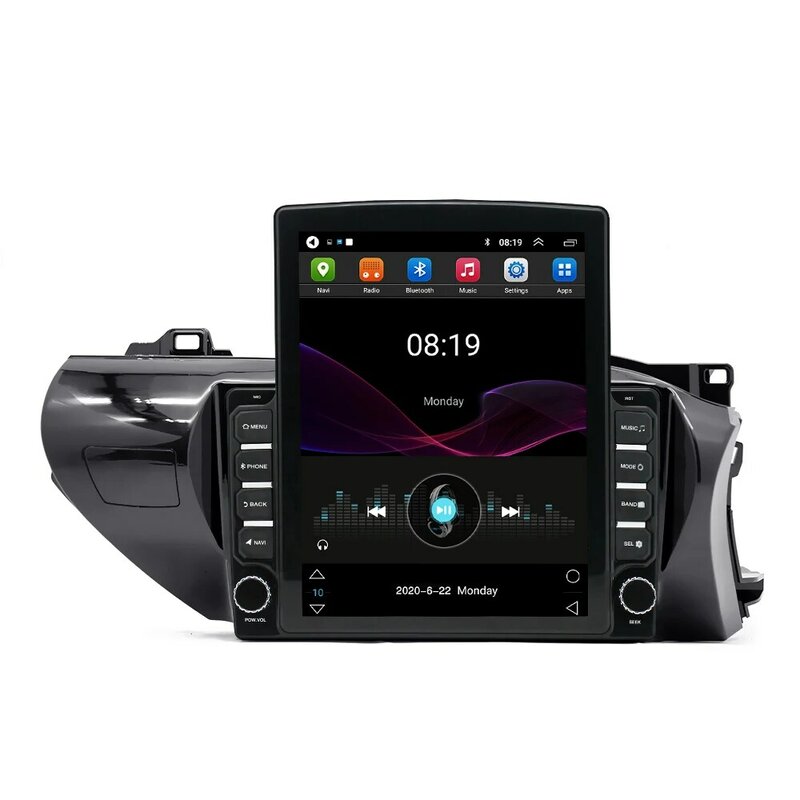 Android Tesla Style Car GPS Navigation For TOYOTA Hilux right driving 2016- Auto Radio Stereo Multimedia Player With Mirror Link
