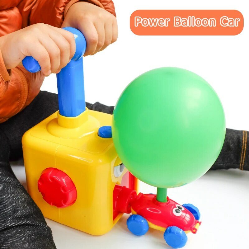 Coche de juguete con globos de energía para niños, juguete educativo de ciencia, experimento, coche con energía de aire inercial, regalo de Navidad para año nuevo