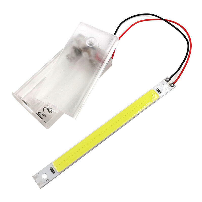 120x10mm bateria USB zasilany pasek COB LED światła 3V 3.7V 5V żarówka LED 5W dla DIY oświetlenie LED biały niebieski czerwony zielony kolor