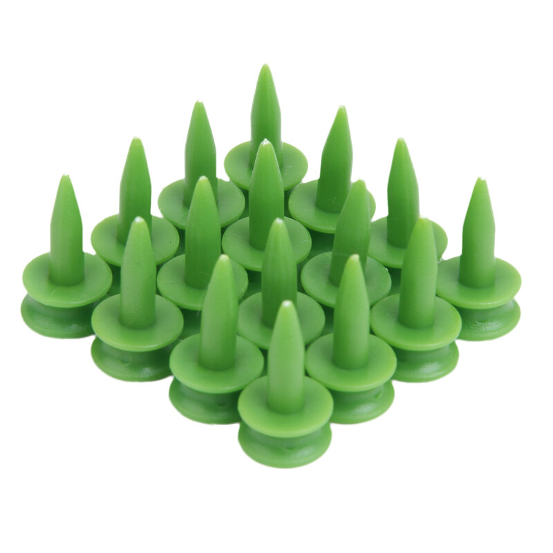 100 peças camisetas de golfe castelo verde de plástico 23mm longo 0.9 polegadas