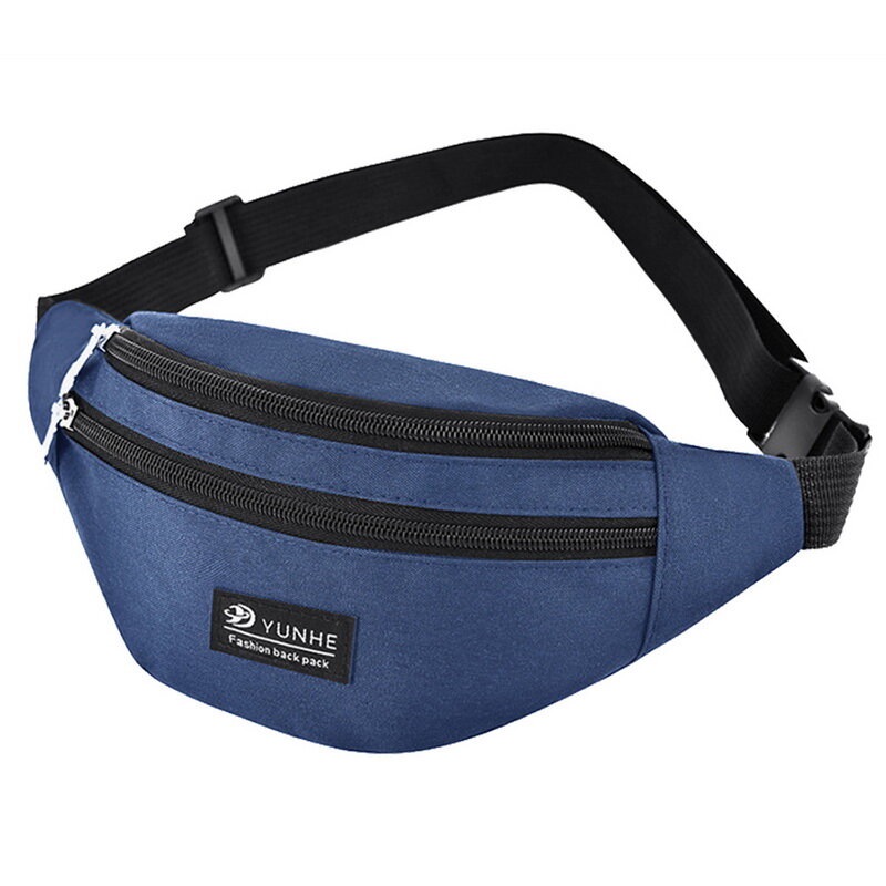 Fashion Oxford Cloth Waist Bag Men's And women's Universal Fanny Pack Sports Travel Outdoor Solid Color Chest Bags              