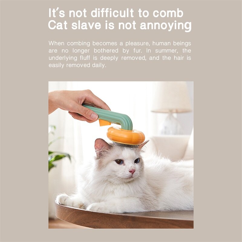 New Pet Cat Comb Dog Hair Removal Selfcleaning Flea Comb For Cat Dog Grooming combs Clean Brush Cat Hair Remover Brush Pet