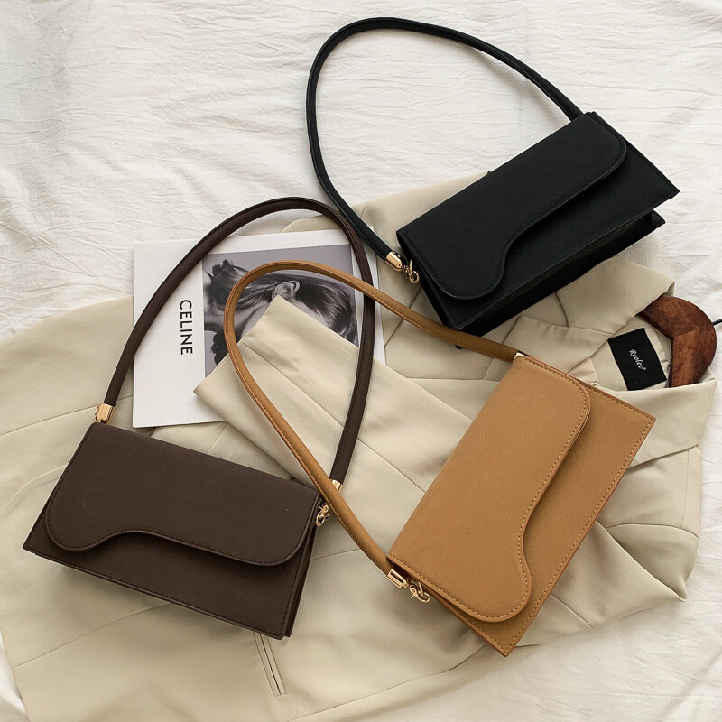 Moda de alta qualidade bolsa feminina estilo coreano bolsa de textura fosca pequena quadrada bolsa de ombro fina bolsa de ombro feminina