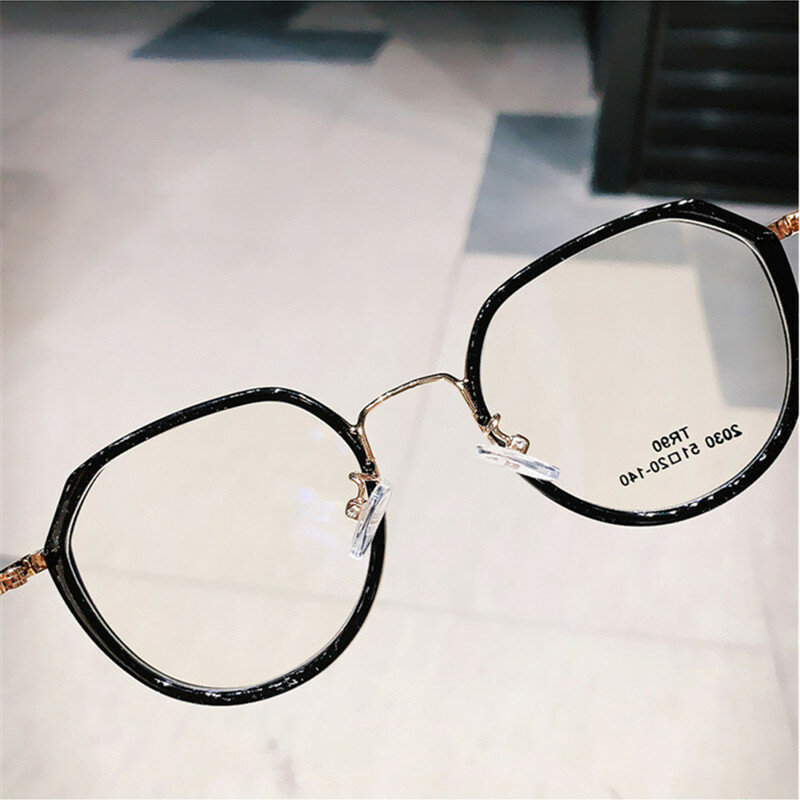 CRSD 2020 damskie Retro anti-blu-ray okulary do czytania metalowa rama duża ramka studenci okulary dla osób z krótkowzrocznością 0 -1.0 -1.5 -2.0 To -6.0