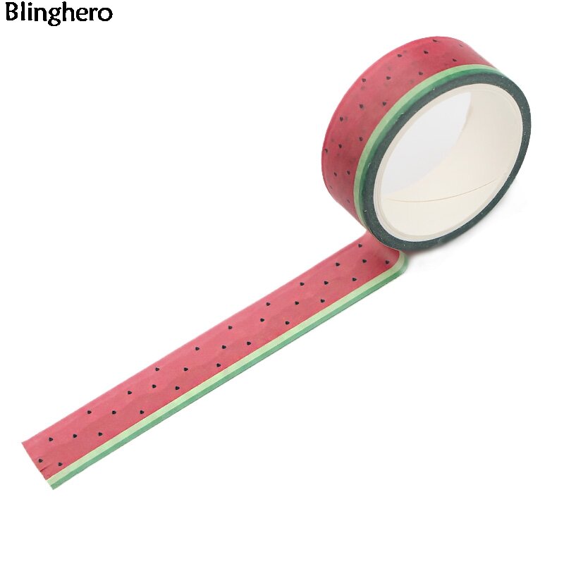 Blinghero sandía 15mm X 5m de cinta de Washi cinta adhesiva de cinta adhesiva impresión cintas de Scrapbooking etiqueta BH0014