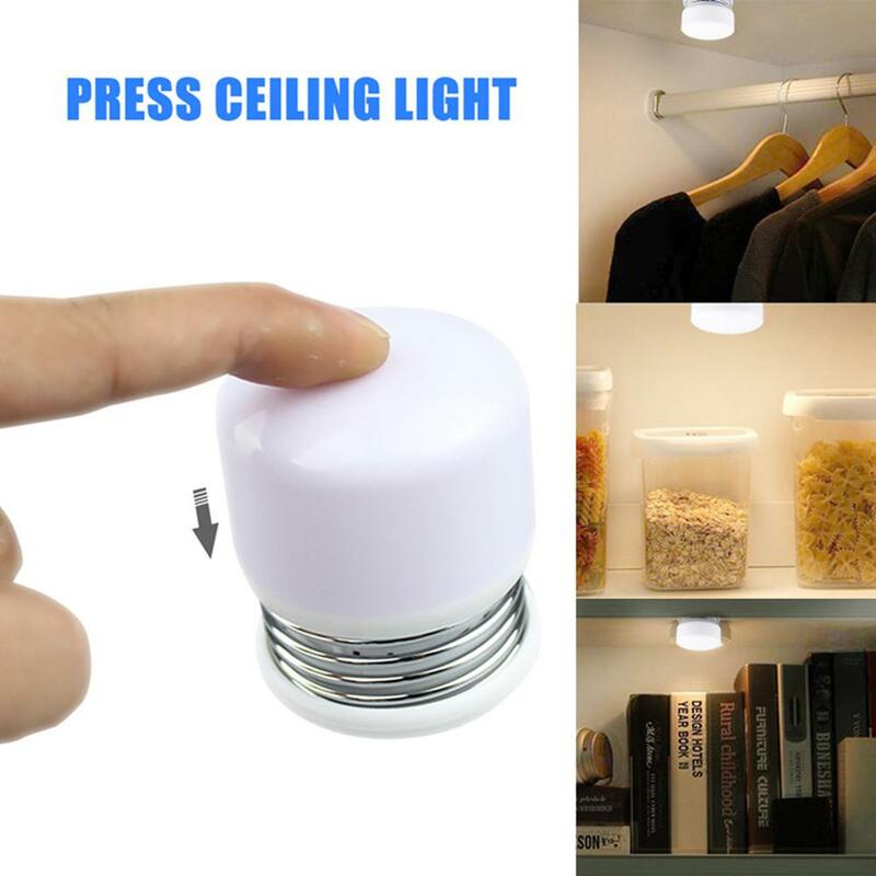 Lampe Portable magnétique blanche à pression, petit format, à décompression, éclairage d'intérieur, idéal pour un lit, une Table d'alimentation ou un bureau