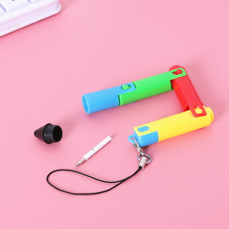 1PCS 색상 Foldable 디자인 젤 펜 어린이를위한 휴대용 크리 에이 티브 벤딩 deformat 볼펜 장난감 사무실 학교 용품
