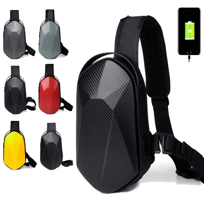 Chest Bag Multifunction Shoulder Bag Men Business Crossbody Bags USB Charging Bag Waterproof Messenger Bag Male Reflective Strip