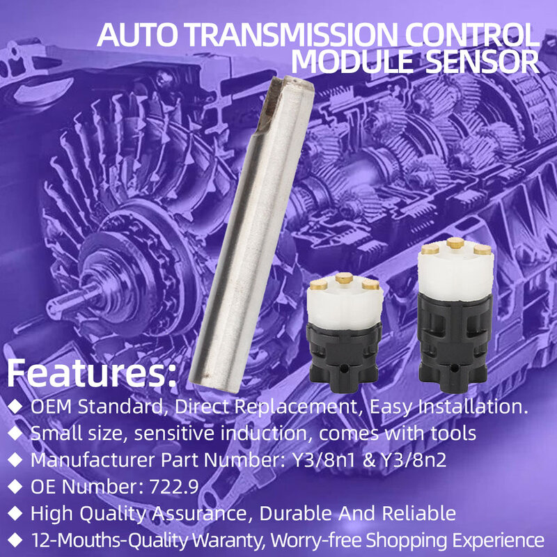 Dasbecan Auto Transmission Control Module Sensor Soleniod Y3/8n1 Y3/8n2  For MERCEDES Mercedes Benz 7-Speed5.0 GL Class 722.9