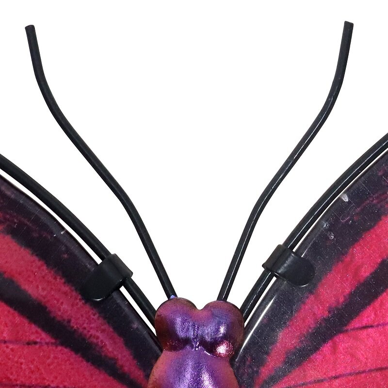 Merah Logam Kupu-kupu Seni Dinding untuk Rumah dan Taman Dekorasi Eksterior Miniaturas Hewan Luar Patung dan Patung untuk Halaman