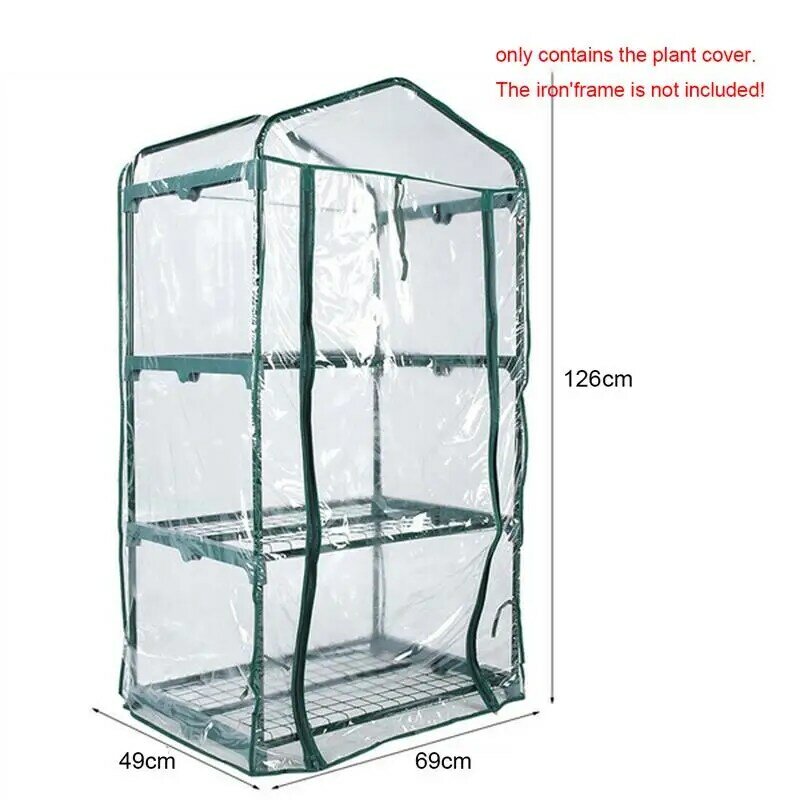Pliage Mini serre en plein air cultiver tente cultiver sac cultiver maison PVC couverture en plastique vert maison fenêtres ouverture pour ferme jardin