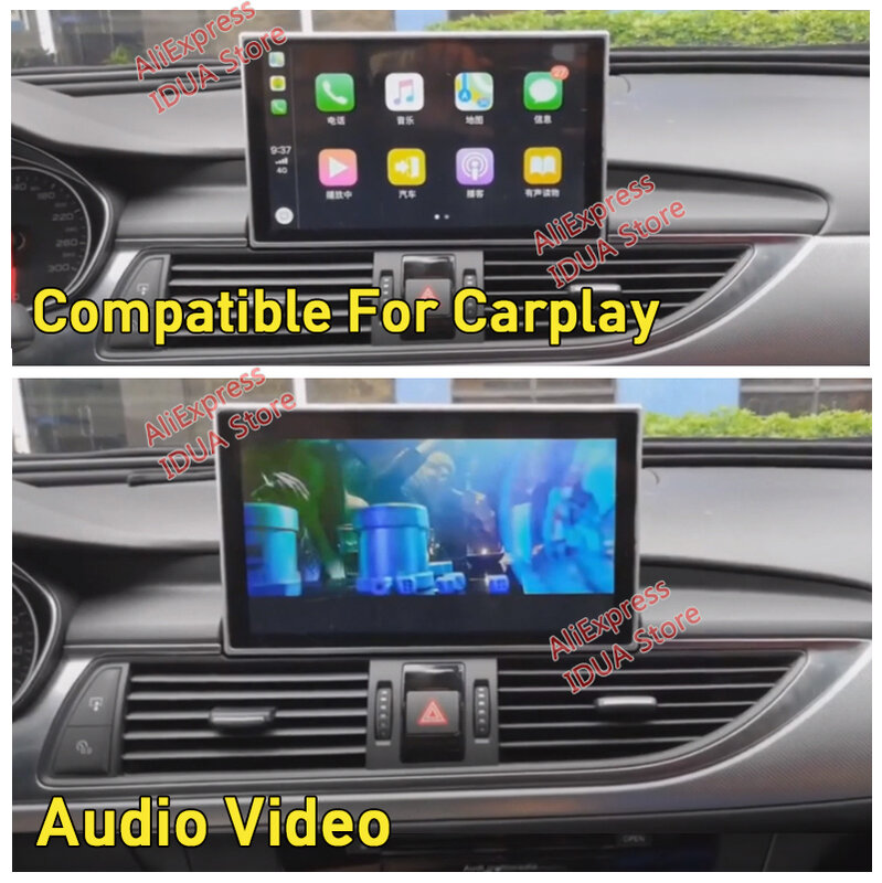 Reproductor Multimedia Inalámbrico para coche, dispositivo con Android 11, CarPlay, 4 + 64GB, MMI 3G, RMC, navegación GPS, Navi, para Audi A6, C7, 2012 ~ 2018