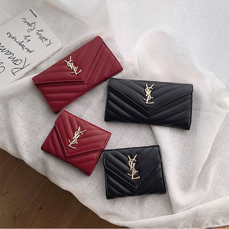 Design de luxo famosa marca de alta qualidade senhoras carteira saco de cartão moeda bolsa moda casual feminina carteira para meninas