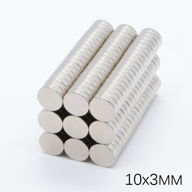 100 sztuk 10mm x 3mm magnes neodymowy mini mały dysk magnetyczny materiał magnes NdFeB magnes magnetyczny silny magnetyczny 10x3mm
