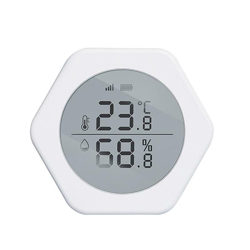 Sensor inteligente de temperatura, humedad y presión del aire, Control del ambiente, a través de la aplicación Smart Life para conexión Zigbee y Tuya