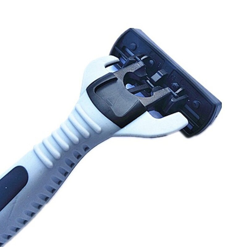 1pcs Beard Shaver Rack  6-Layer Blades Manual Beard Shaver Manual Hand Safety Razor 6PCS 6-Layer Blade ABS Grip Anti-slip