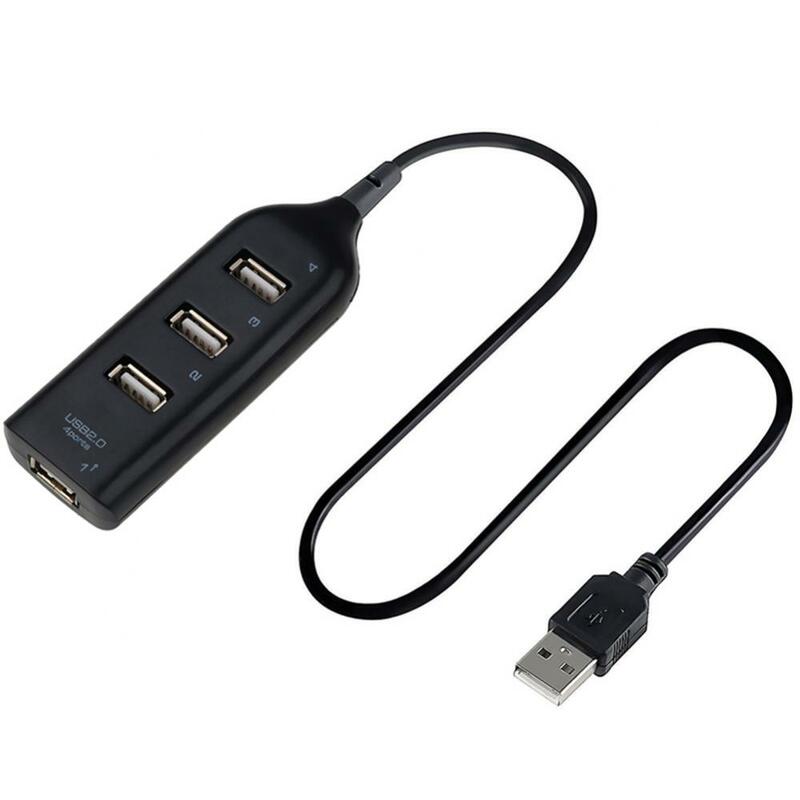 Высокоскоростной USB-разветвитель с 4 портами 2,0, разветвитель, адаптер для ПК, ноутбука, компьютера