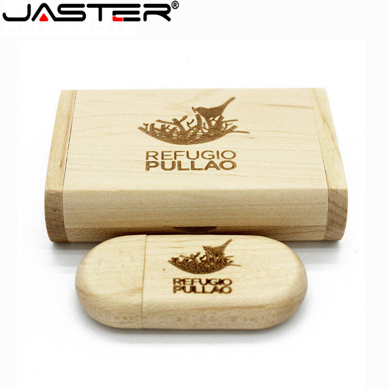 Jaster Usb Pendrive Reale 4-32G Naturale di Legno Usb 2.0 Bastone di Memoria Flash Pen Drive Libero Personalizzabile Logo regalo di Nozze