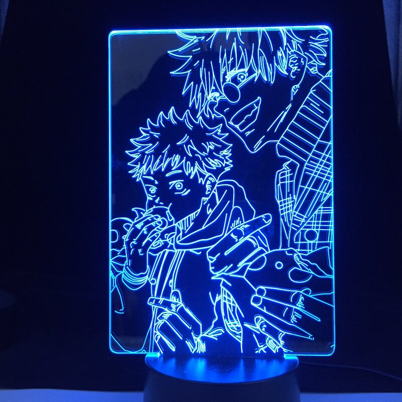 Yuji Itadori Anime Lamp Satoru Gojo Jujutsu Kaisen Led Night Light Yuji Itadori for Room Deco Birthday Gift Jujutsu Kaisen Lamp