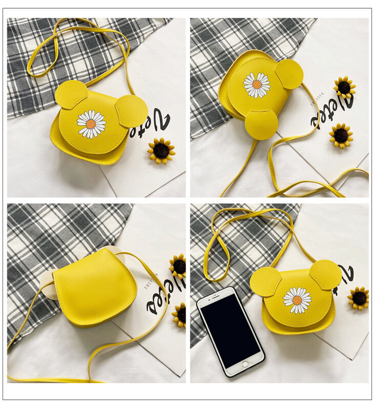 Fashion Children's Crossbody Bags Cartoon Flower Baby Girls Coin Purse Kids Accessories Mini Handbags Messenger Bag Small Wallet