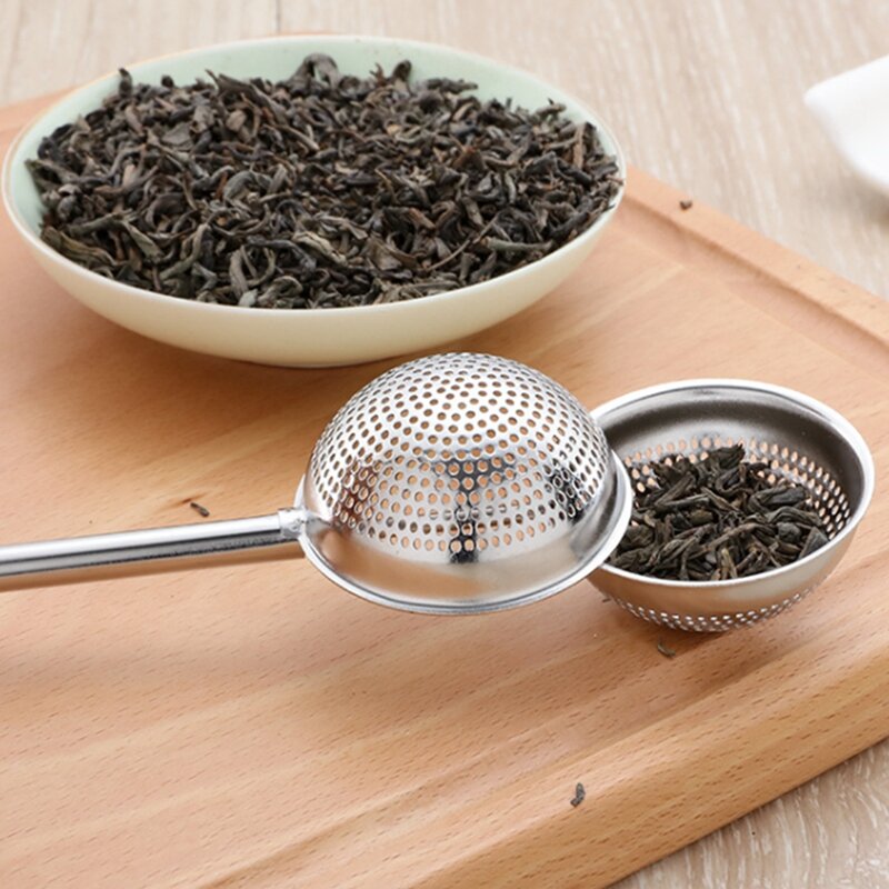 Сетчатый ситечко для чая, ситечко для чая из нержавеющей стали, многоразовый металлический фильтр для чайного пакета, ситечко для зеленого чая с листьями для кружки