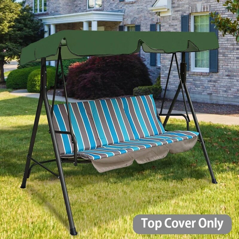 Garden Swing Canopy Top Cover Waterproof Outdoor Swing Chair Hammock Canopy Roof Canopy Replacement Swing Chair Awning