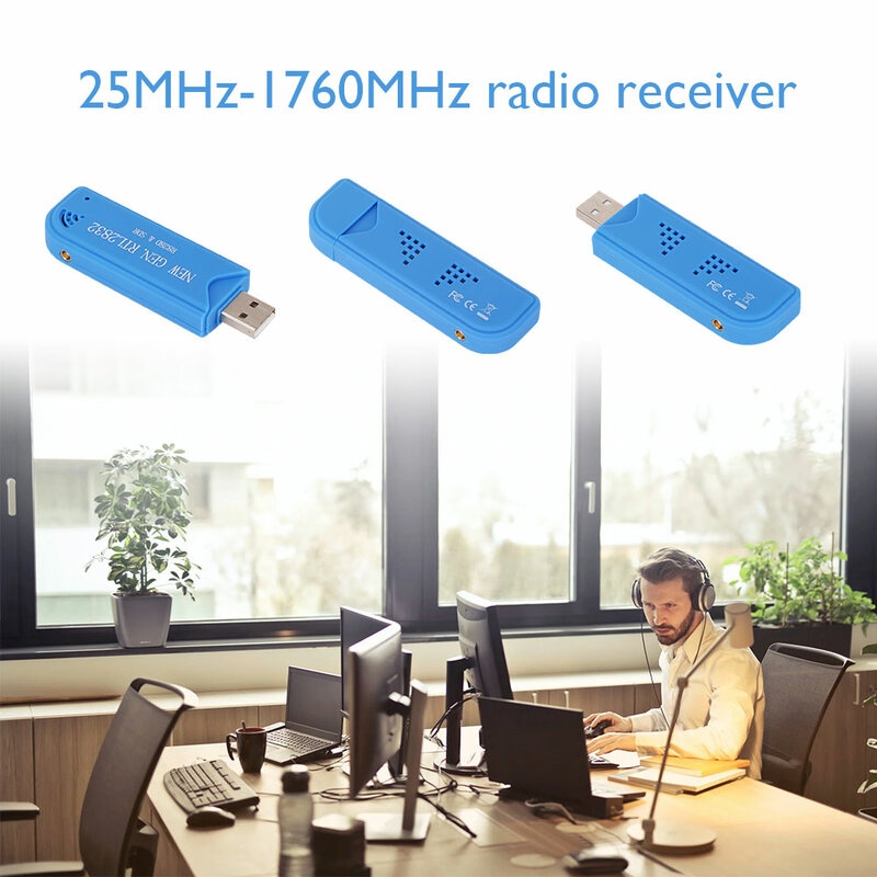 Digital USB 2,0 receptor de TV DAB FM RTL2832U R828D SDR RTL-SDR A300U Stick soporte Windows Mac OS Linux Android