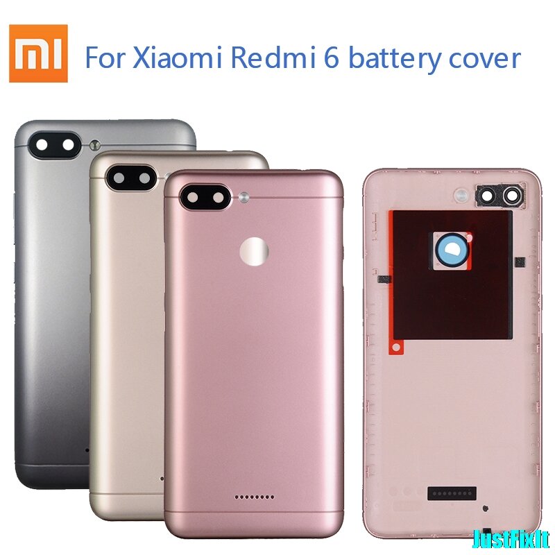 Funda Original para Xiaomi Redmi 6/6A, piezas de repuesto, parte trasera, batería