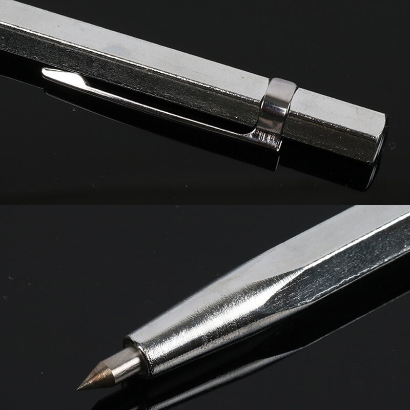 Herramienta de marcado de Metal de carcasa de cuarzo y vidrio de cerámica, herramienta de marcado de acero al carbono de 145X8mm, trazador de aguja, grabado de palabras