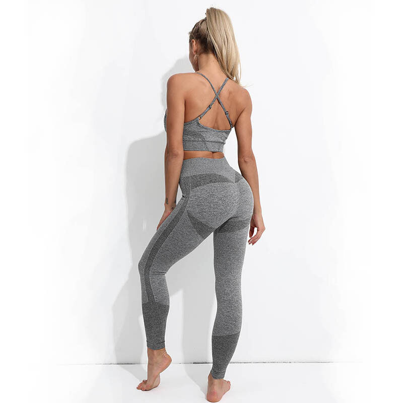 Pantalon et Leggings de Yoga taille haute sans couture pour femmes, collants Push Up de Fitness, de Jogging, de Sport, de course à pied