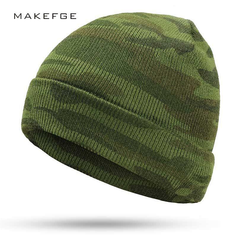 Beanie Cappello Mens Camouflage Knit Cap Ski Caldo Tattico Militare di Inverno Termico