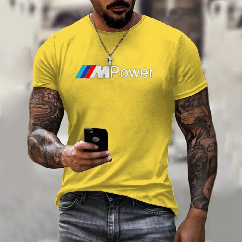 Männer Bmw T-shirts Sport Sommer Benutzerdefinierte Männer der 3D Gedruckt Top Solide Rundhals T-Shirt Lässige Hip Hop männer lose Kurzarm