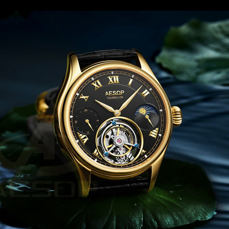 Seiko Tourbillon orologio meccanico da uomo orologi meccanici cavi in pelle, orologi da uomo d'affari orologi di lusso impermeabili