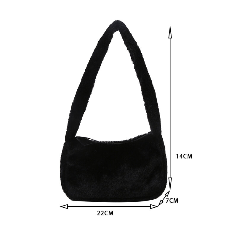 패션 새로운 플러시 푹신한 어깨 Crossbody 핸드백 빈티지 여성 솔리드 컬러 겨드랑이 가방 휴대용 광장 여행 거리 지갑